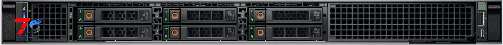 Máy chủ Dell PowerEdge R260  2x3.5 E-2414/16GB/2TB HDD/DVD/PSU450W/No OS/3Y